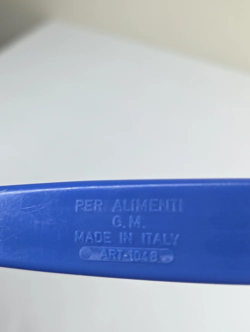 Vtg Gensini Italy Blue Plastic Serving Spon Utensil Plastic Retro
